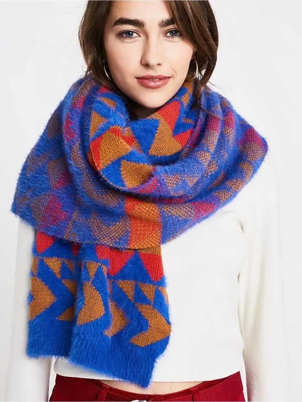 Urban Outfitters Geo Pattern Blanket Scarf